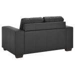 Nola Pu leather 2 Seat Black Sofa